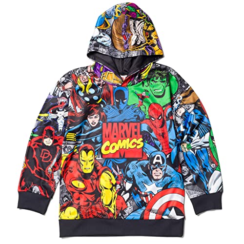Marvel Avengers Spider-Man Venom Iron Man Toddler Boys Fleece Pullover Hoodie Multicolor 4T