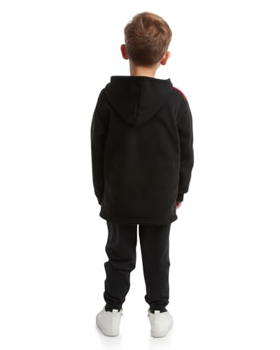Marvel Boys' Avengers Sweatshirt - ¼ Zip Fleece Hoodie: Spidey Spider-Man Hulk Iron Man Captain America Black Panther (2T-16), Size 3T, Spidey Black
