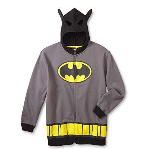Youth Boys' Classic Batman Costume Hoodie Sweatshirt-Medium