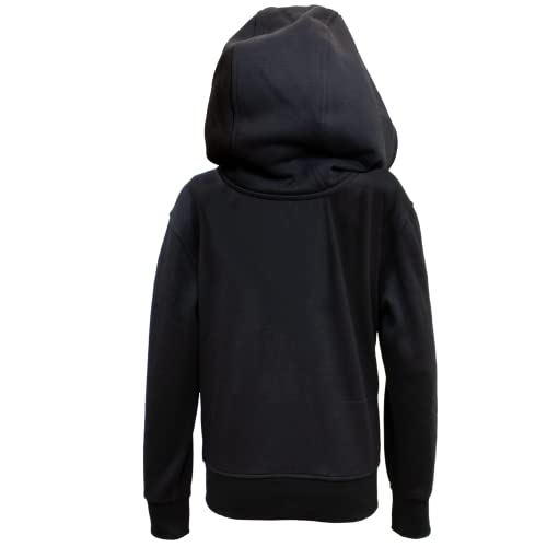 Marvel Super Heroes Hero Boys Zip-Up Fashion Hoodie Sweatshirt for Kids (Black, 10/12)