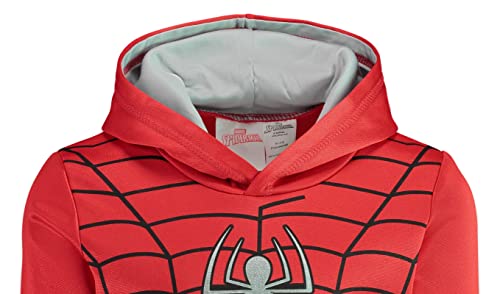 Marvel Spiderman Toddler Boys Athletic Fleece Pullover Hoodie Pockets 5T