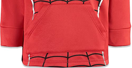 Marvel Spiderman Toddler Boys Athletic Fleece Pullover Hoodie Pockets 5T