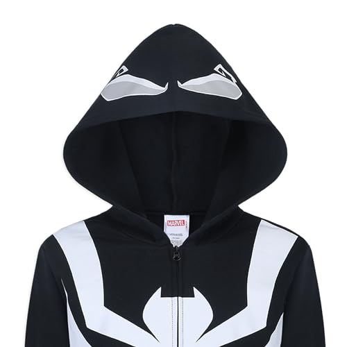 Marvel Venom Boys Zip Up Hoodie and Pants for Big Kids – Black