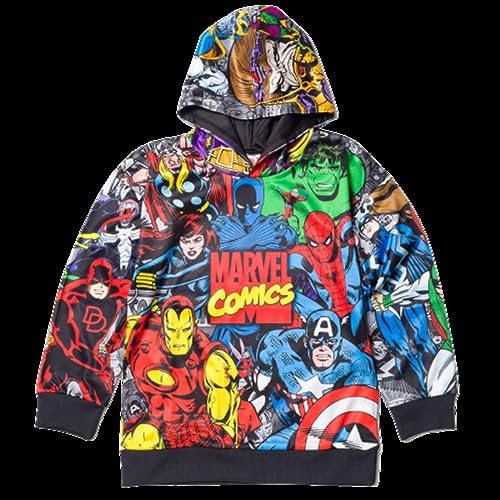 Marvel Avengers Spider-Man Venom Iron Man Toddler Boys Fleece Pullover Hoodie Multicolor 4T