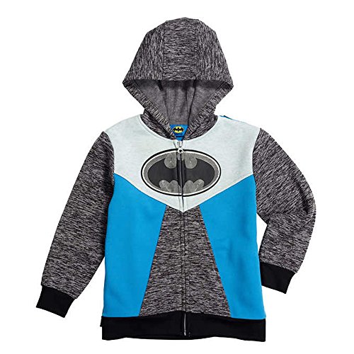 DC Comics Batman Little Boys Fleece Zip Up Cape Hoodie (3T)