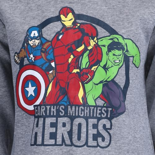 Marvel Avengers Iron Man, Hulk and Captain America Boys 2 Pack Hoodies for Toddler and Little Kids – Black/Grey