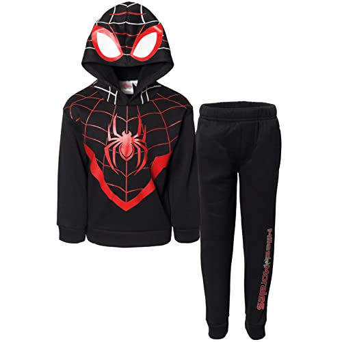 Marvel Spider-Man Miles Morales Toddler Boys Fleece Cosplay Pullover Hoodie and Pants Outfit Set 3T