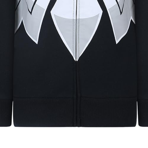 Marvel Venom Boys Zip Up Hoodie and Pants for Big Kids – Black