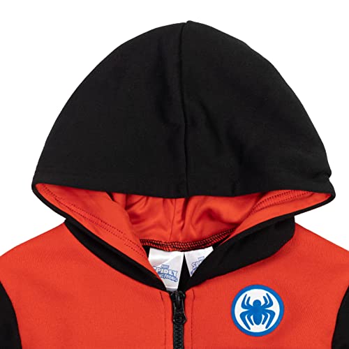 Marvel Spider-Man Toddler Boys Fleece Half Zip Hoodie Black 2T