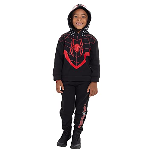 Marvel Spider-Man Miles Morales Toddler Boys Fleece Cosplay Pullover Hoodie and Pants Outfit Set 3T