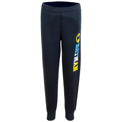 BATMAN 2-Piece Fleece Top/Pants Set for Boys and Toddlers, DC Comics Fleece Hooded Sweatshirt or T-Shirt and Pants for Boys and Toddlers (Grey 2, Size 8)