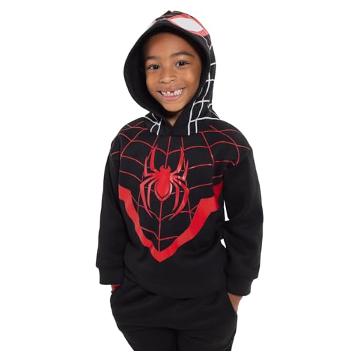 Marvel Spider-Man Miles Morales Toddler Boys Fleece Cosplay Pullover Hoodie and Pants Outfit Set 3T