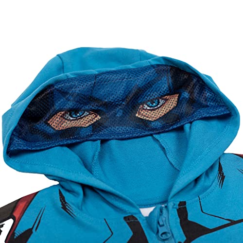 Marvel Avengers Captain America Little Boys Fleece Zip Up Hoodie Mask Captain America 4-5