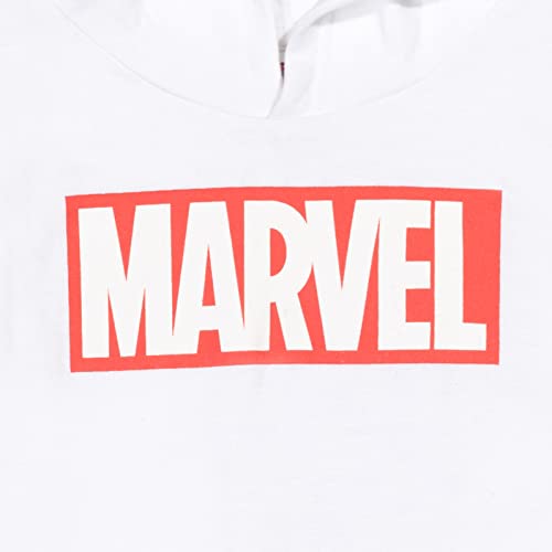 Marvel Comics Big Boys Fleece Pullover Hoodie Iconic Logo White 18-20