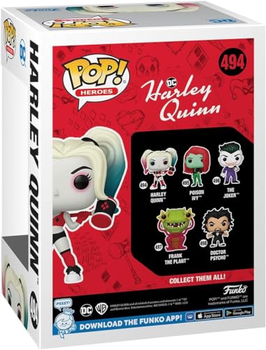 POP DC Heroes: Harley Quinn Animated Series - Harley Quinn Funko Vinyl Figure (Bundled with Compatible Box Protector Case), Multicolored, 3.75 inches