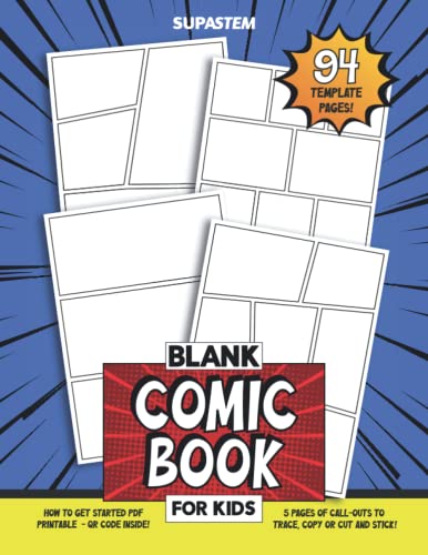 Kids' Superhero Blank Comic Book: Create Your Own Story