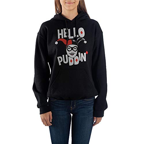 Harley Quinn Hoodie Sweatshirt - X-Large Black