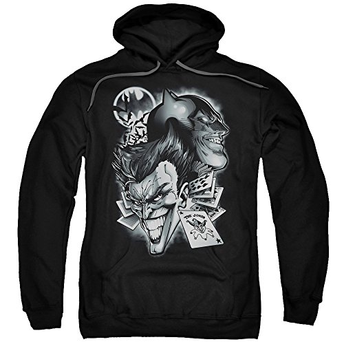 Batman vs Joker Adult Pull-Over Hoodie Black