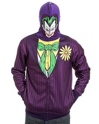 Joker Face Costume Hoodie - XLarge Purple by DC Comics