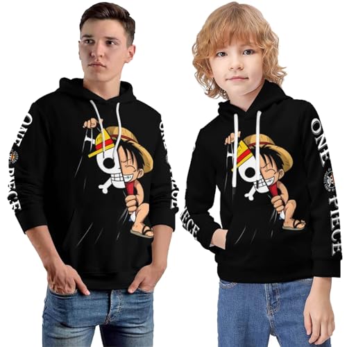 Anime Hoodie: Straw Hat Pirate Crew Design, Teen Boys