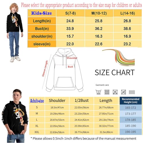 Anime Hoodie: Straw Hat Pirate Crew Design, Teen Boys