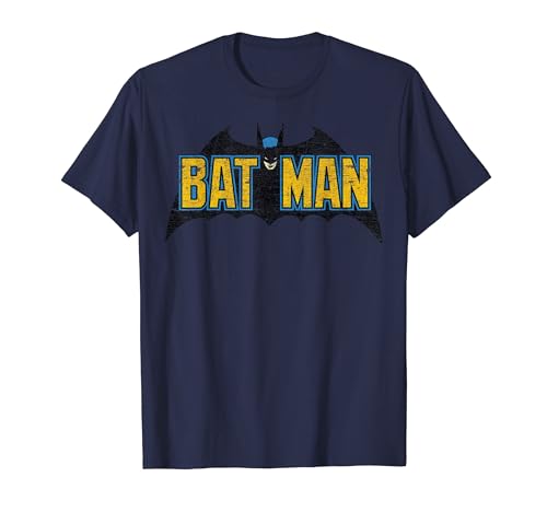 Batman Distressed Logo Vintage T-Shirt - DC Comics