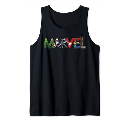 Avengers Character Text Portrait Tank Top