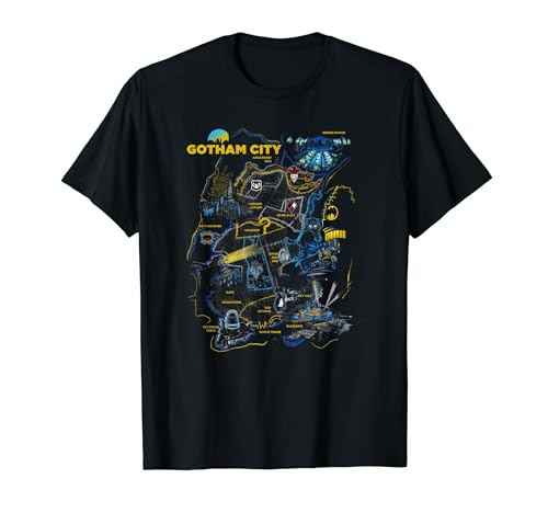 Batman Gotham City Map Logo T-Shirt