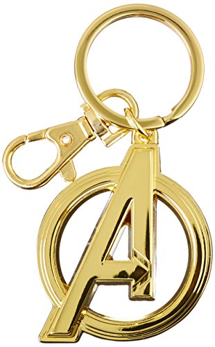 Marvel Avengers Logo in Gold Pewter Keychain - 3