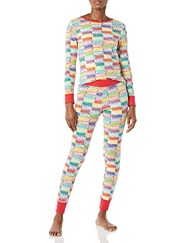 Marvel Holiday Bricks Women's Flannel Pajama Sleep Set