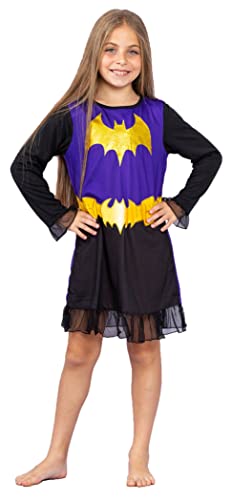 Girls' BatDC Hero Long Sleeve Dorm Cape, Black/Purple