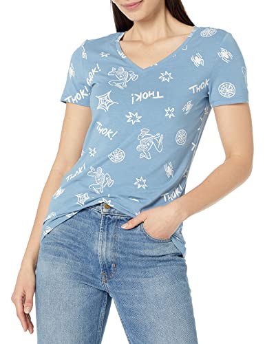 Disney Marvel Star Wars Princess Women's V-Neck T-Shirt, 2-Pack