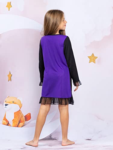 Girls' BatDC Hero Long Sleeve Dorm Cape, Black/Purple