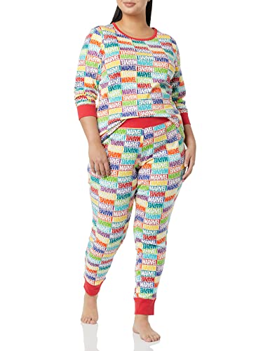 Marvel Holiday Bricks Women's Flannel Pajama Sleep Set