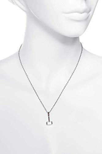 Official Marvel Thor Hammer Pendant Necklace, Unisex, Silver-plated