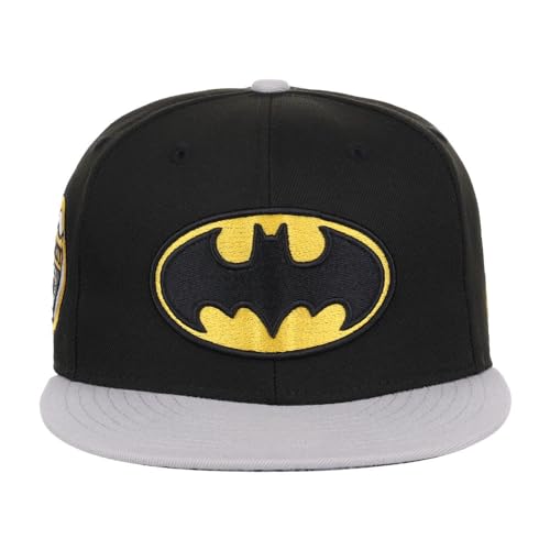 Adjustable Snapback Cap featuring DC Comics Batman in Black/Grey