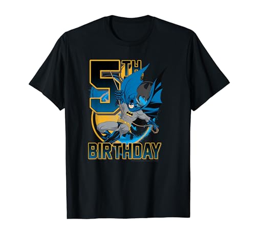Batman 5th Birthday Bat Swing Action Poster Tee