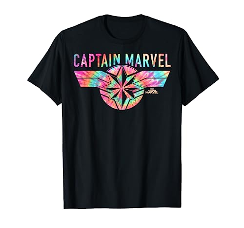 Captain Marvel Logo Tie Dye Graphic Tee