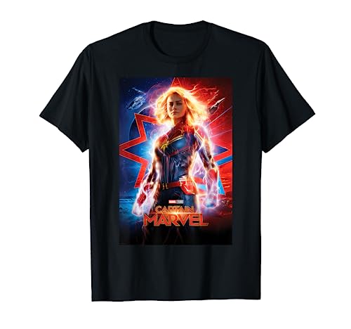 Captain Marvel Suited Up Poster Tee