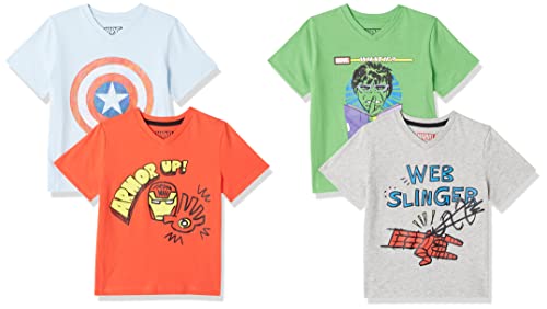 Marvel, Star Wars, Disney Boys' V-Neck T-Shirts, Pack