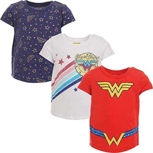Wonder Woman 3-Pack T-Shirts for Girls 7-8