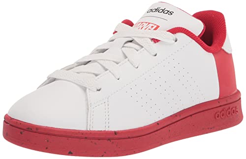 Adidas Spider-Man Kids Tennis Shoe, White/Scarlet, Size 9
