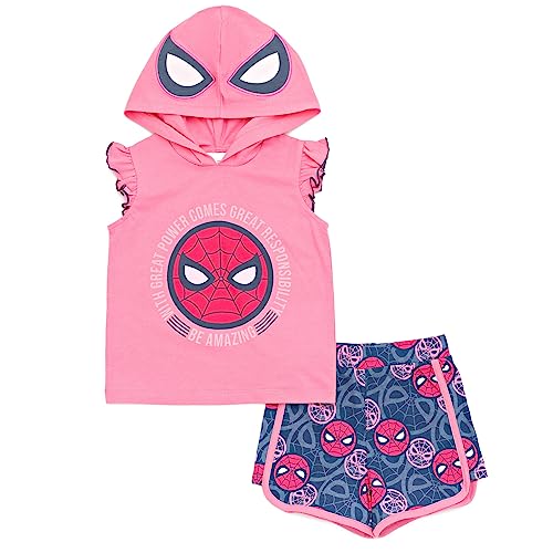 Spider-Man Toddler Girls Cosplay Tank Top and Shorts