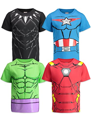 Marvel Avengers Toddler Boys 4 Pack Athletic T-Shirts