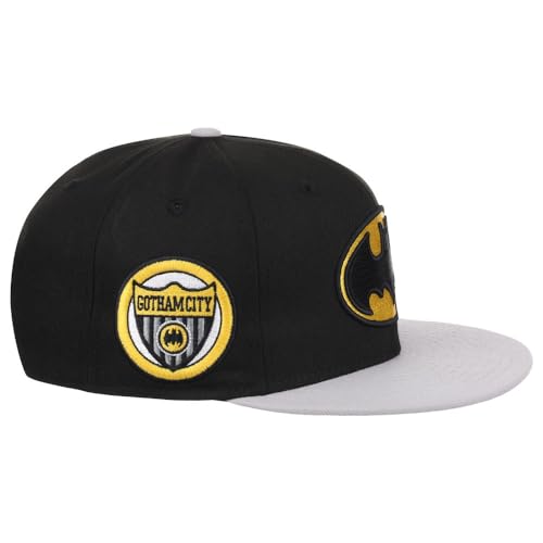 Adjustable Snapback Cap featuring DC Comics Batman in Black/Grey