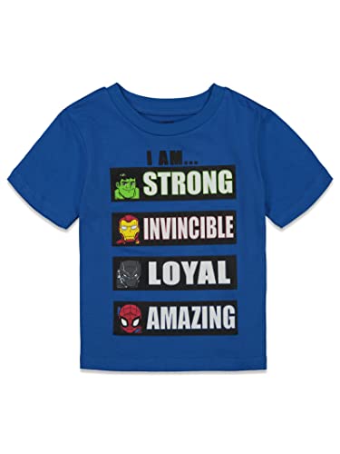 Marvel Avengers Spider-Man Hulk Iron Man Toddler Boys 4 Pack T-Shirts
