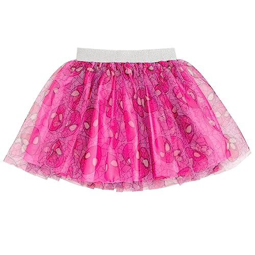 Spider-Man Big Girls T-Shirt Set, White/Pink, Ages 10-12