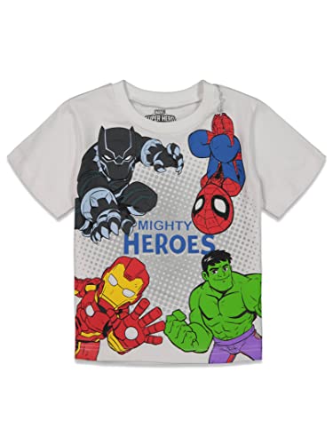 Marvel Avengers Spider-Man Hulk Iron Man Toddler Boys 4 Pack T-Shirts