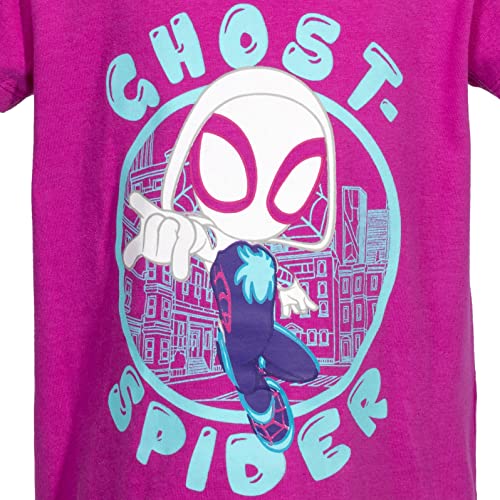 Spider-Man & Friends Girls 2-Pack Tees Grey/Purple Size 6