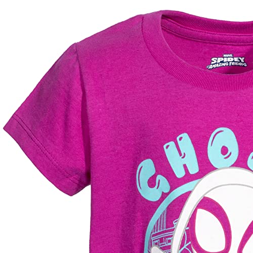 Spider-Man & Friends Girls 2-Pack Tees Grey/Purple Size 6
